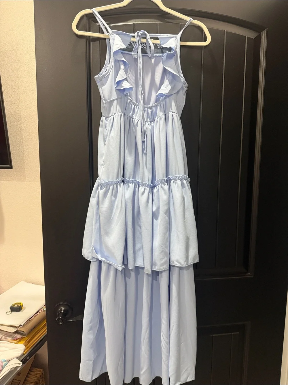 Light Blue Tiered Maxi Dress